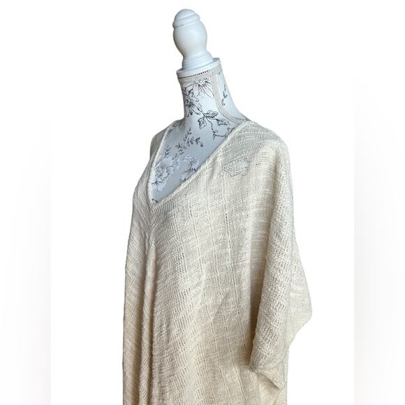 Mara Hoffman Woven Poncho in Loom Weaving Open Knit Cover Up OS - Picture 5 of 9